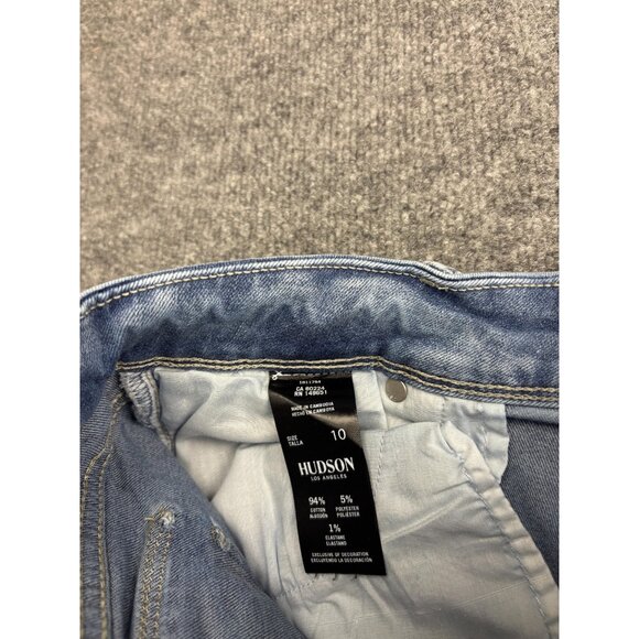 Hudson Jeans Womens 10 Light Wash Straight Leg Stretch Mid Rise Flap Pockets - Picture 8 of 8